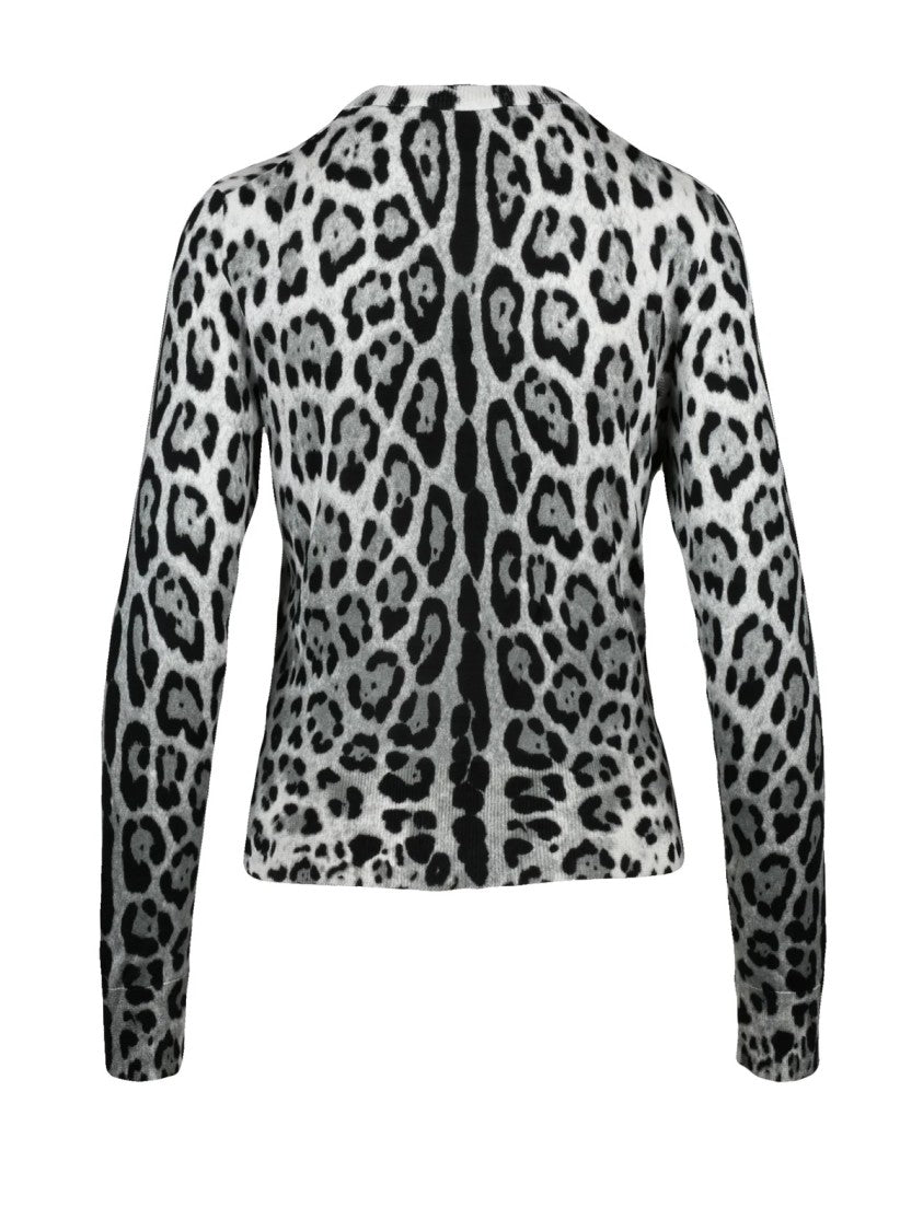 Dolce & Gabbana Leopard Print Silk Underlayer Top With Fitted Silhouette