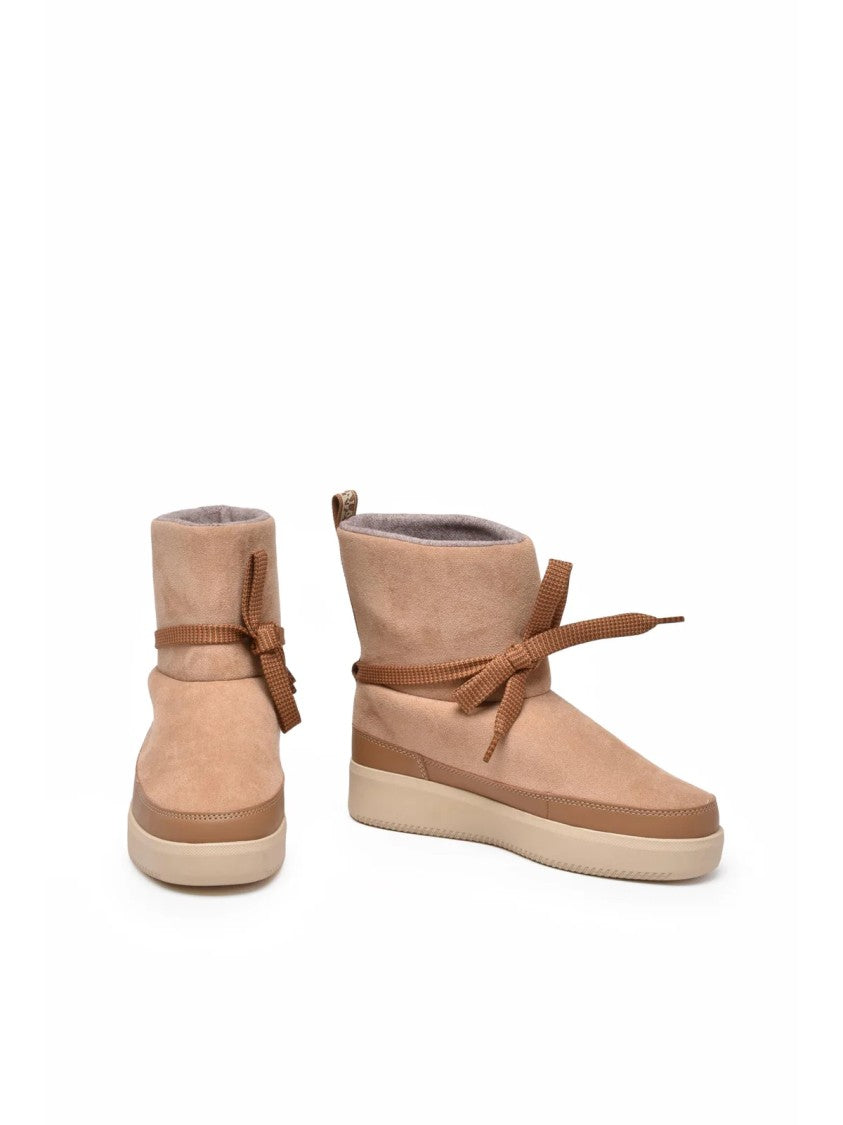 Napapijri Beige Suede Effect Ankle Boots