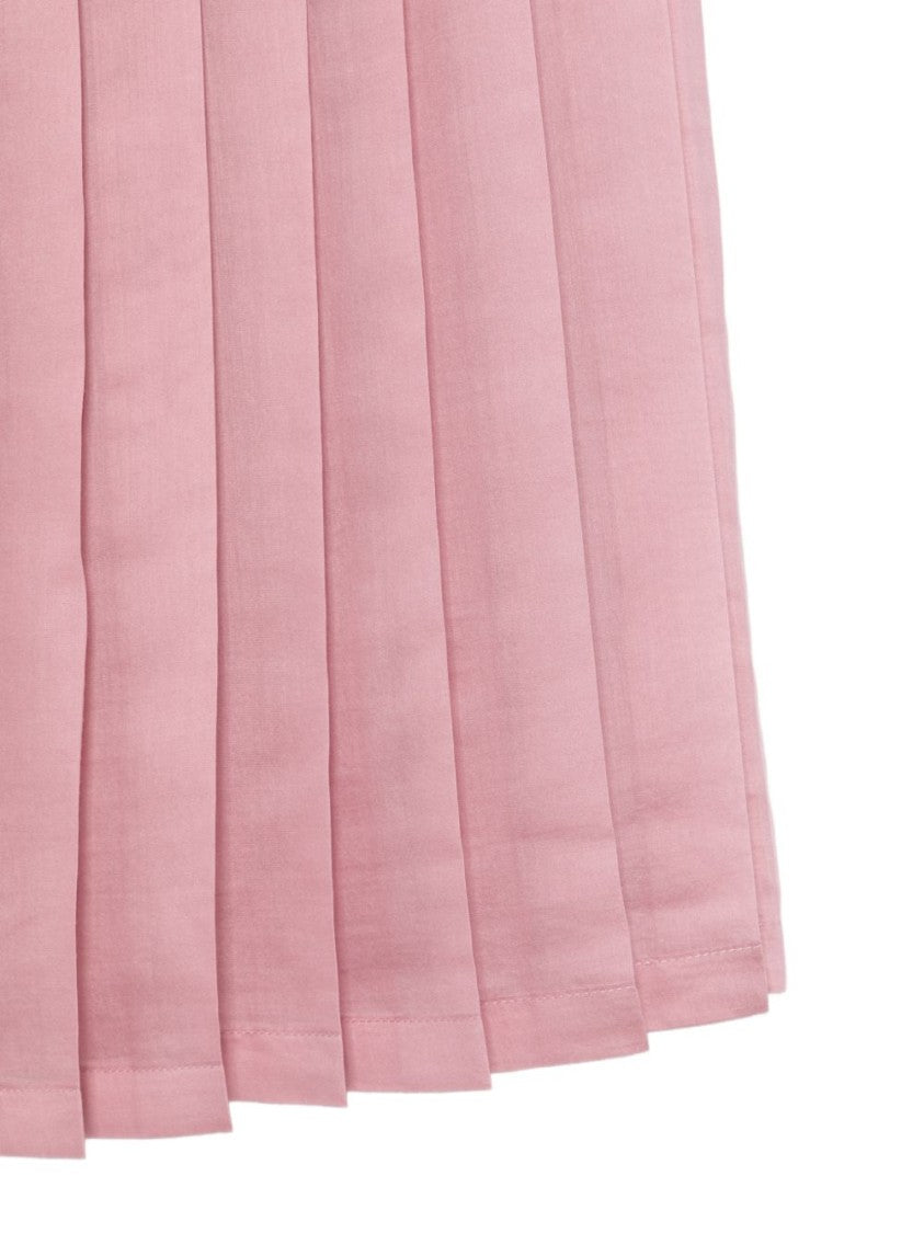 Iceberg Pleated Lyocell Smooth Waistband Midi Skirt