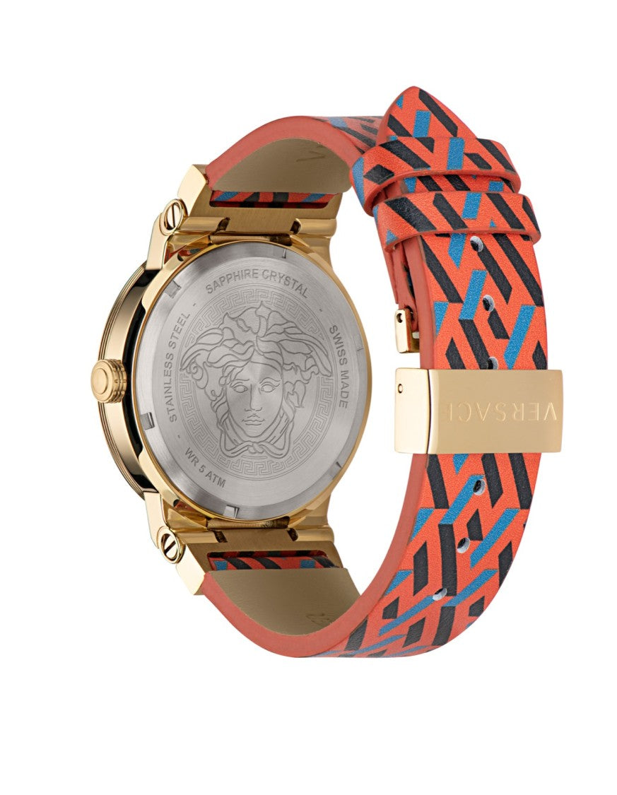 Versace Greca Logo Analog Quartz Watch With Gold-Coloured Finish