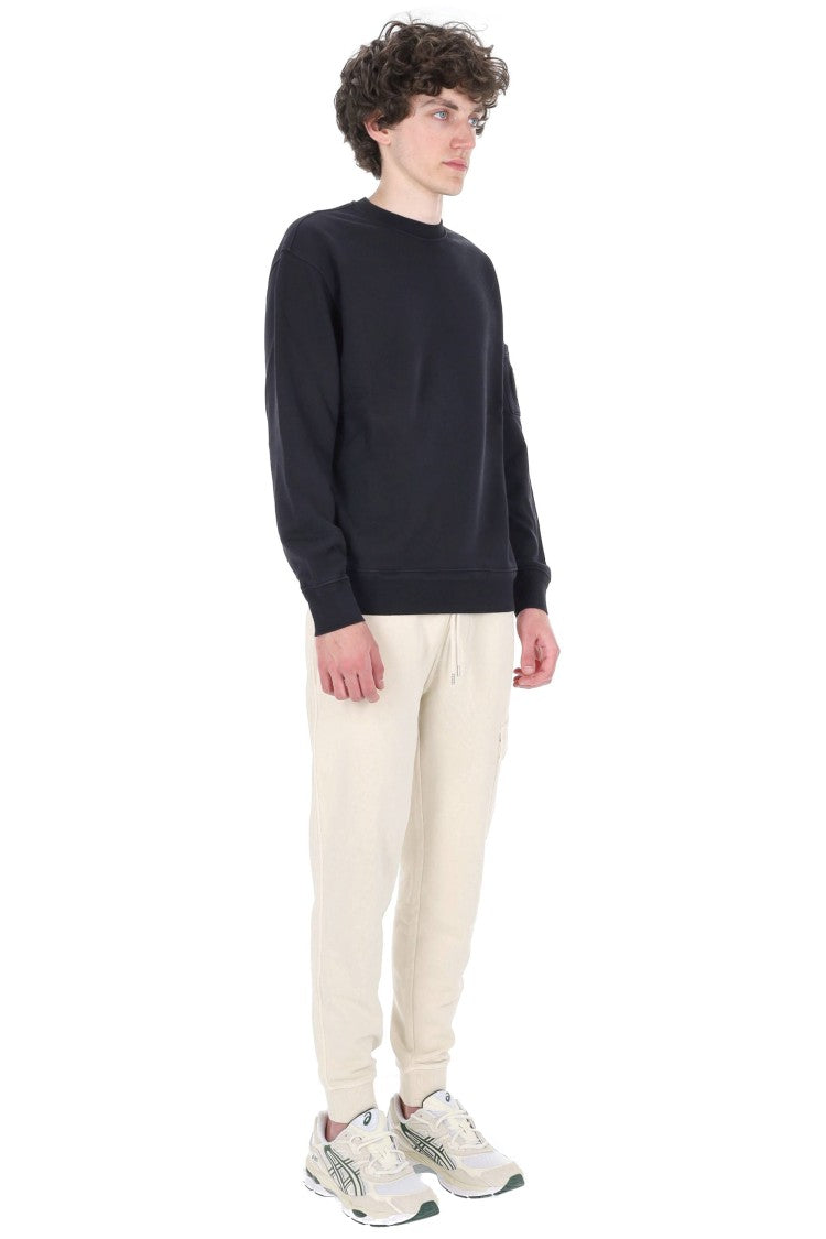 C.P. Company Blue Diagonal Cotton Crewneck Sweatshirt