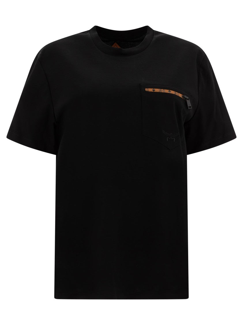 Mcm Classic Crew Neck Short Sleeve Black T-Shirt