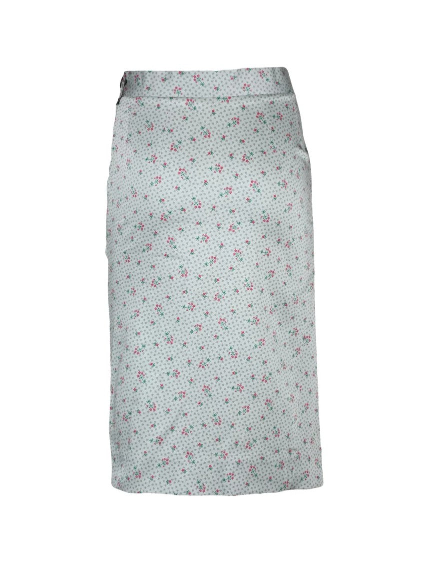 Vivienne Westwood Anglomania Floral Pattern Longuette Skirt With Side Pockets And Zip Closure