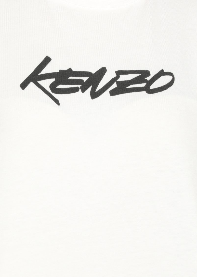 Kenzo Contrasting Print Cotton T-Shirt