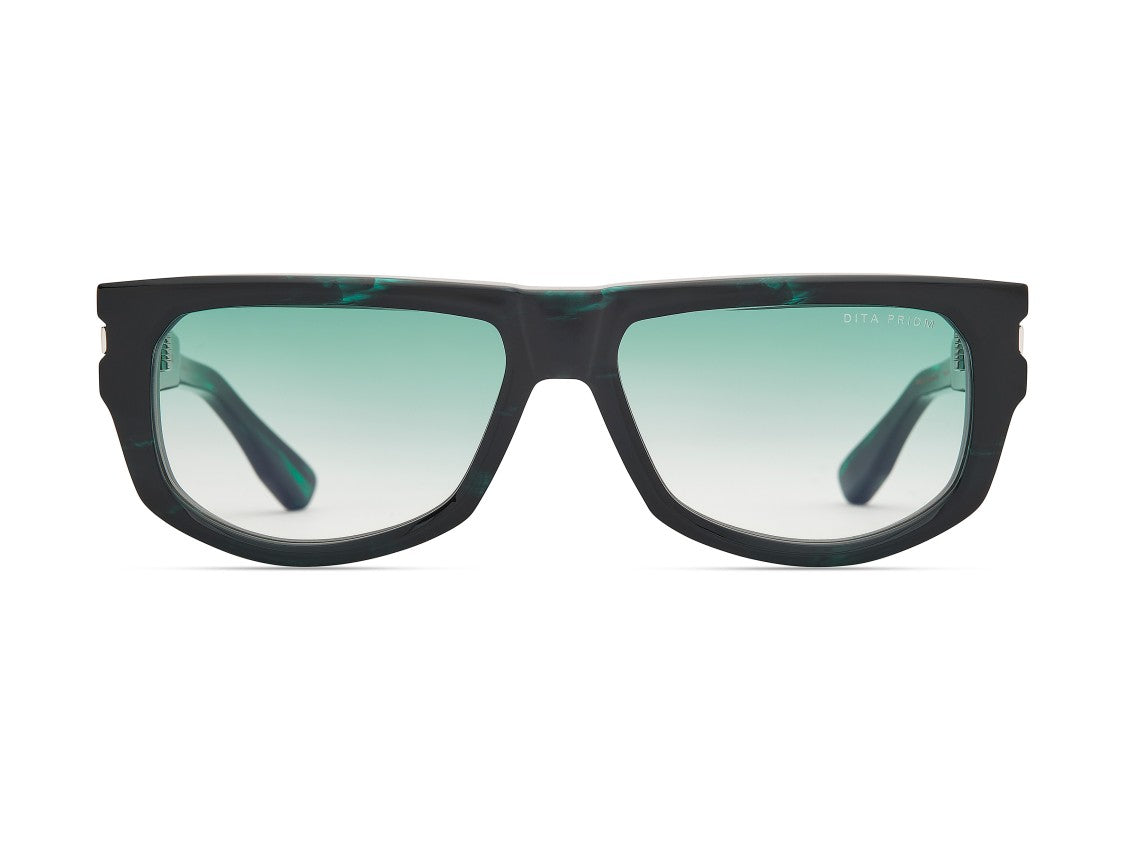 Dita Dark Green Pridm Gradient Square Acetate Sunglasses
