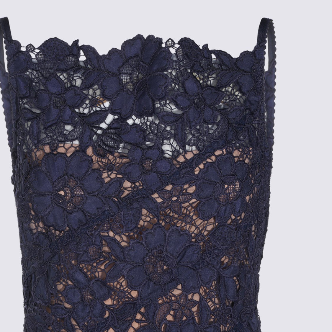 Self-Portrait Intricate Floral Lace Midi Dress