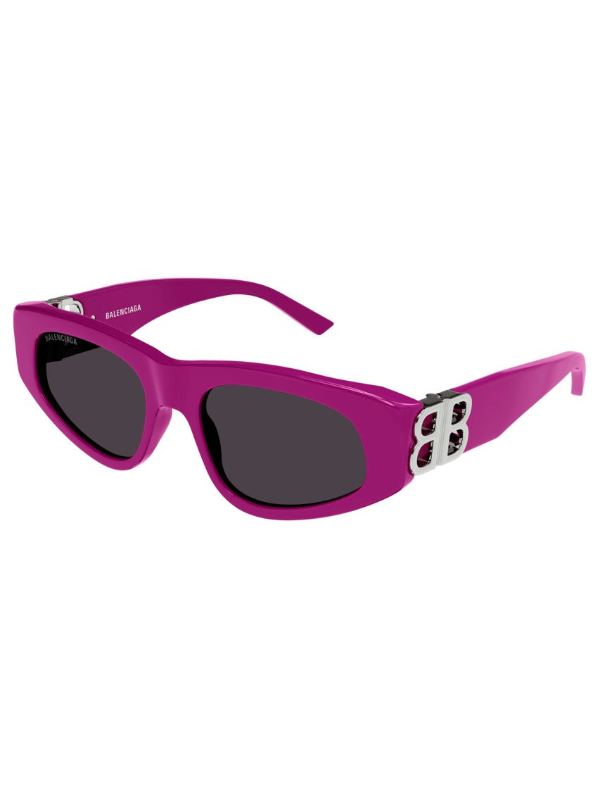 Balenciaga Pink/Purple Bb0095s Narrow Rectangular Sunglasses