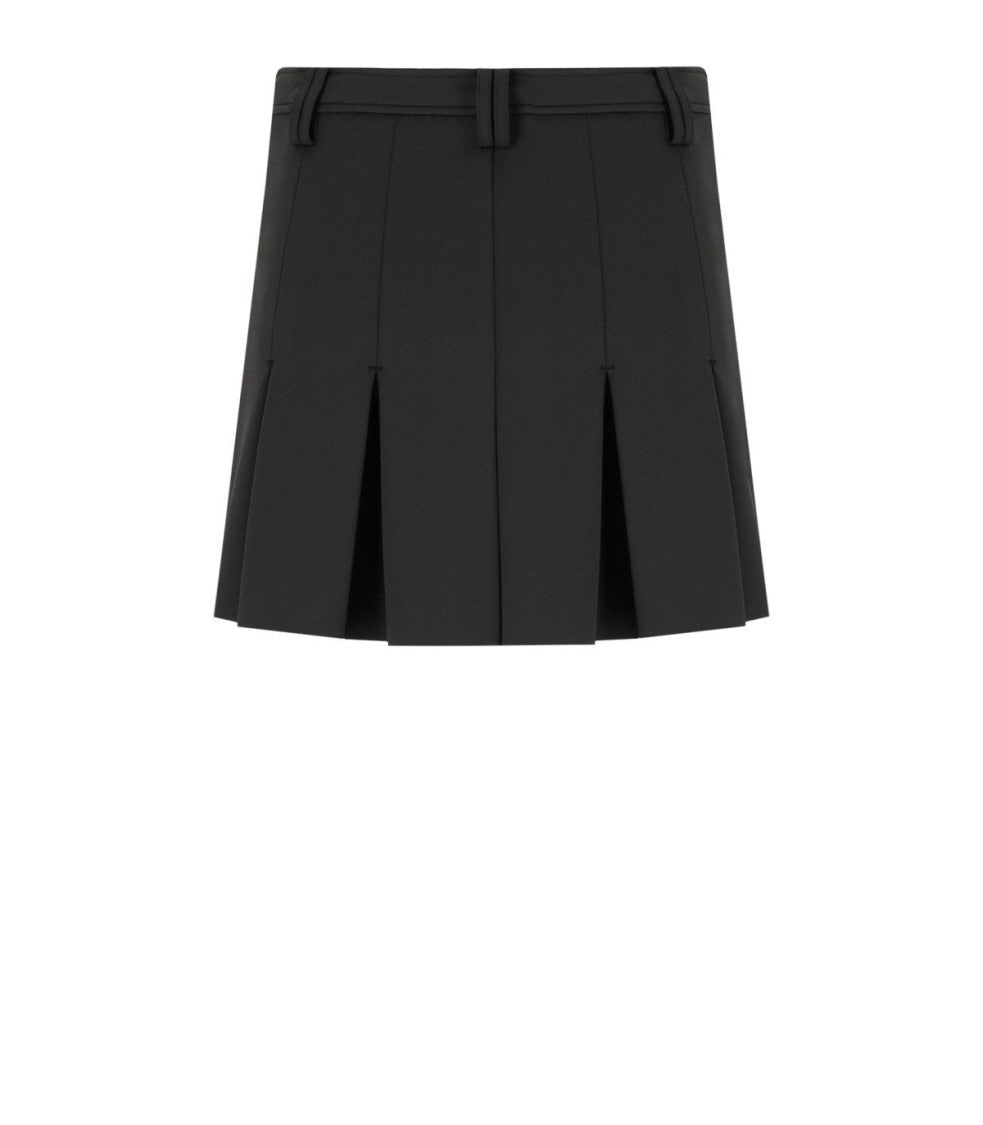 Ganni Black Pleated Mini Skirt