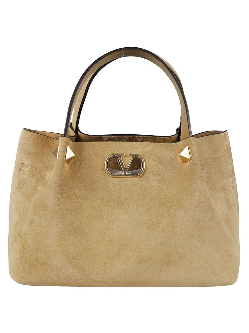 Valentino Garavani Structured Handbag In Soft Calf Leather With Suede Finish