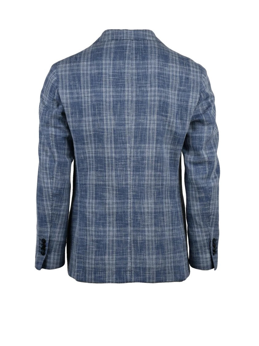L.B.M. 1911 Light Blue Wool Cotton Polyamide Blazer Jacket