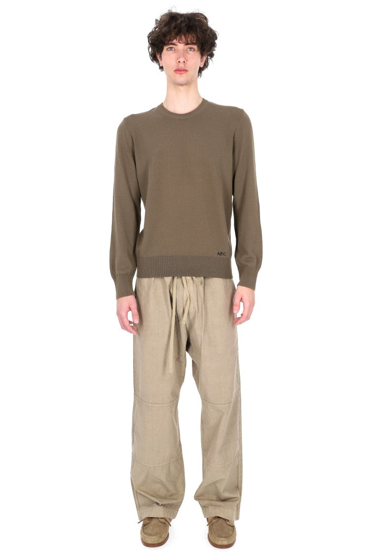 A.P.C. Long-Sleeve Side Logo Cotton Sweater