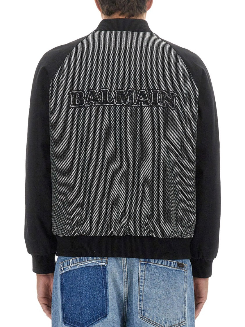 Balmain Textured Bomber Jacket