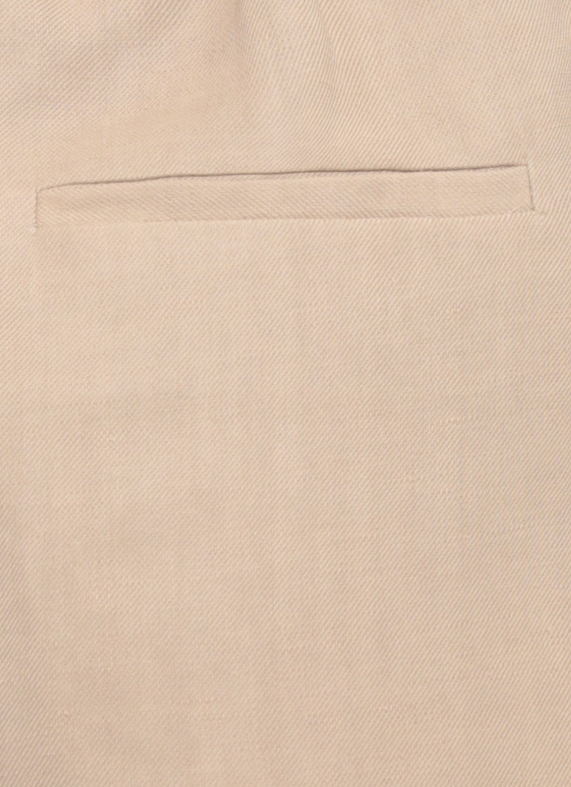 Antonelli Firenze Beige Selena Drawstring Linen-Blend Pants