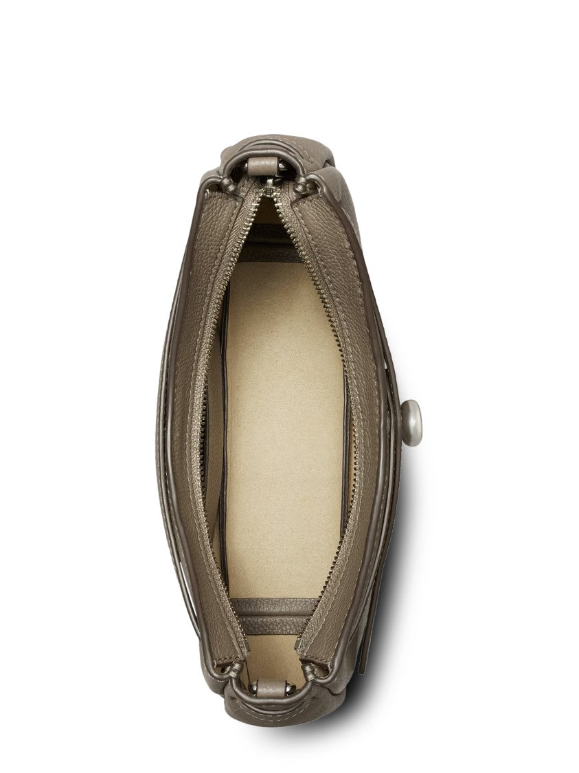 Tory Burch Textured Leather Crossbody Bag With Zip Top Closure