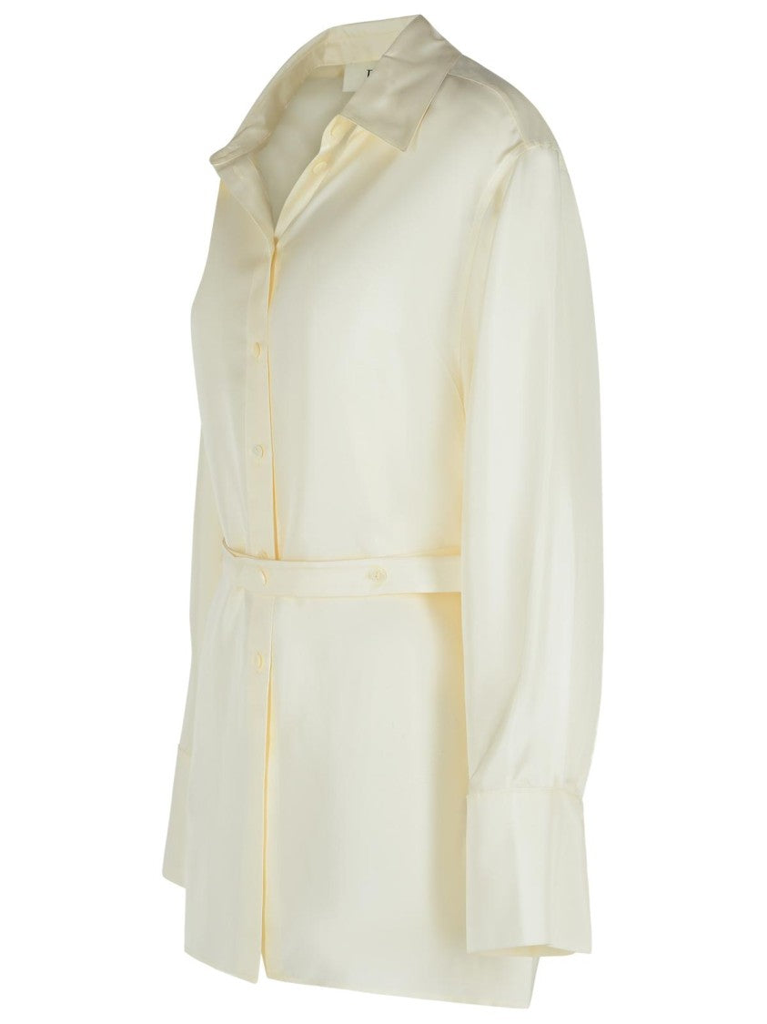 Róhe Cream Silk Shirt