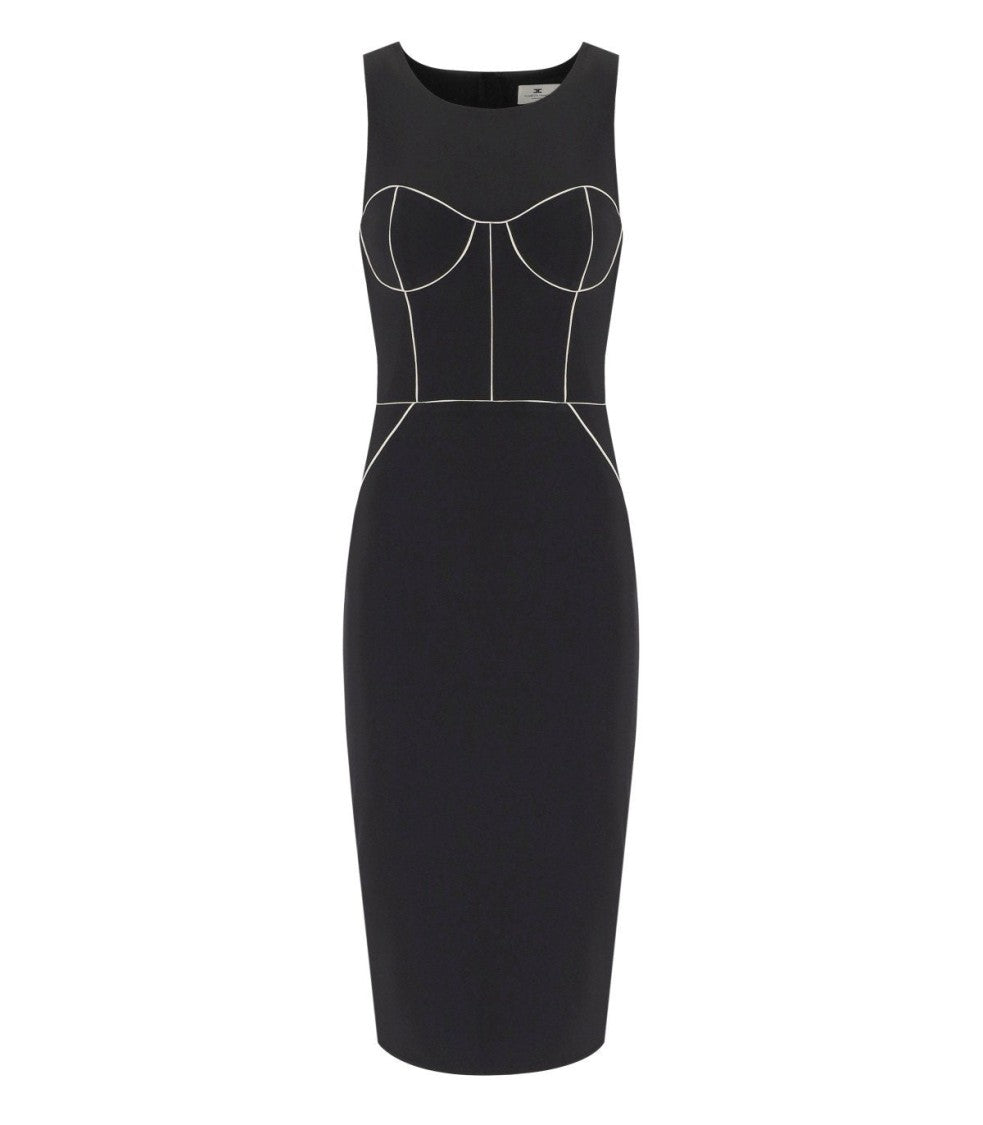 Elisabetta Franchi Black Sheath Dress