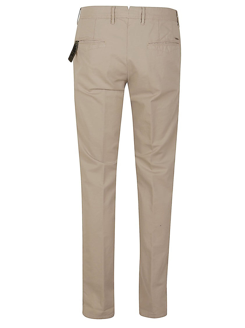 Incotex Tailored Cotton Pants With Streamlined Silhouette
