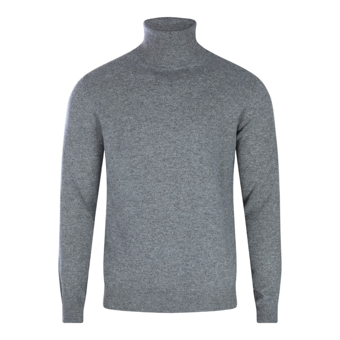 Malo Classic Turtleneck Sweater In Fine Knit Grey