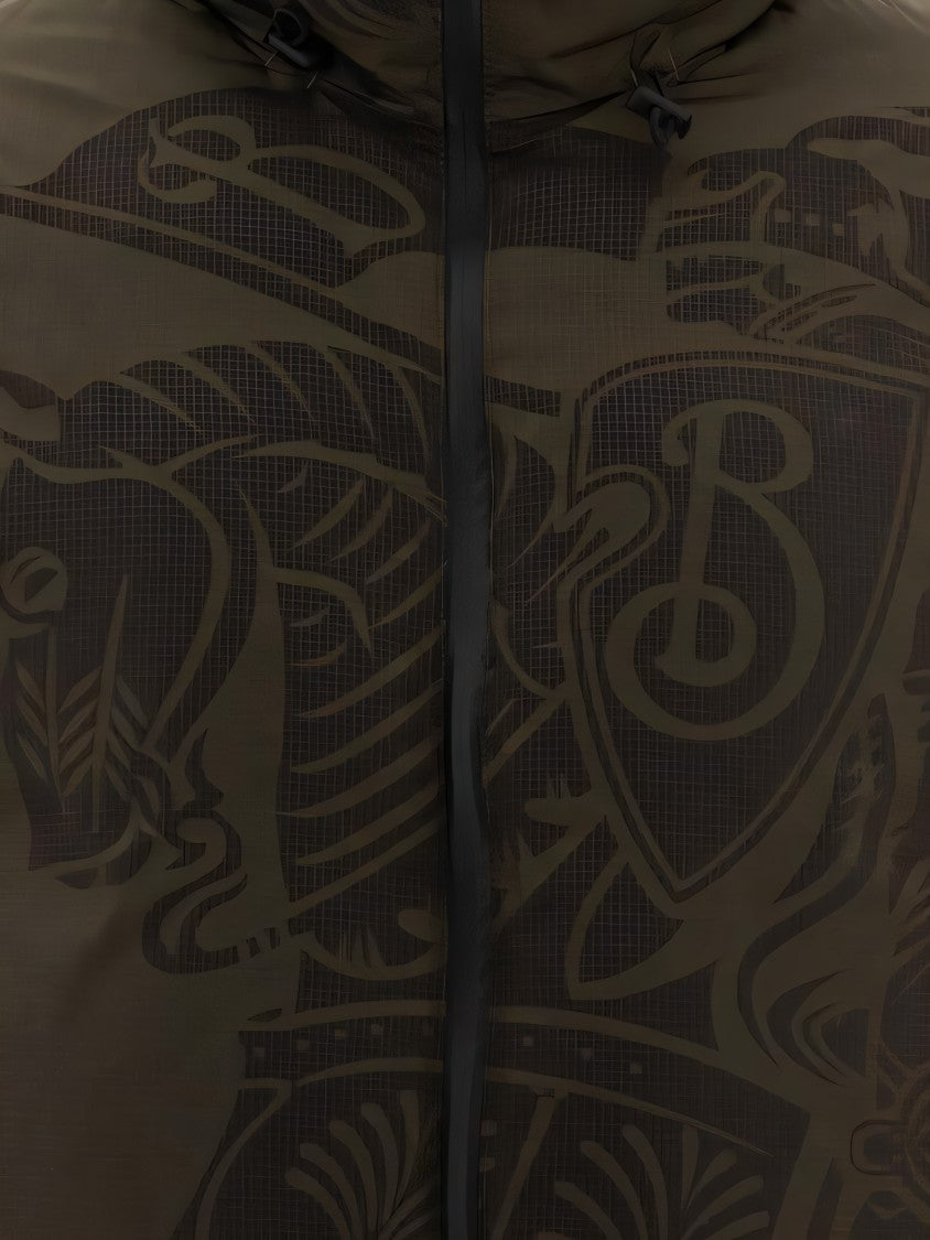 Burberry Padded Jacket With Prominent Graphic Print