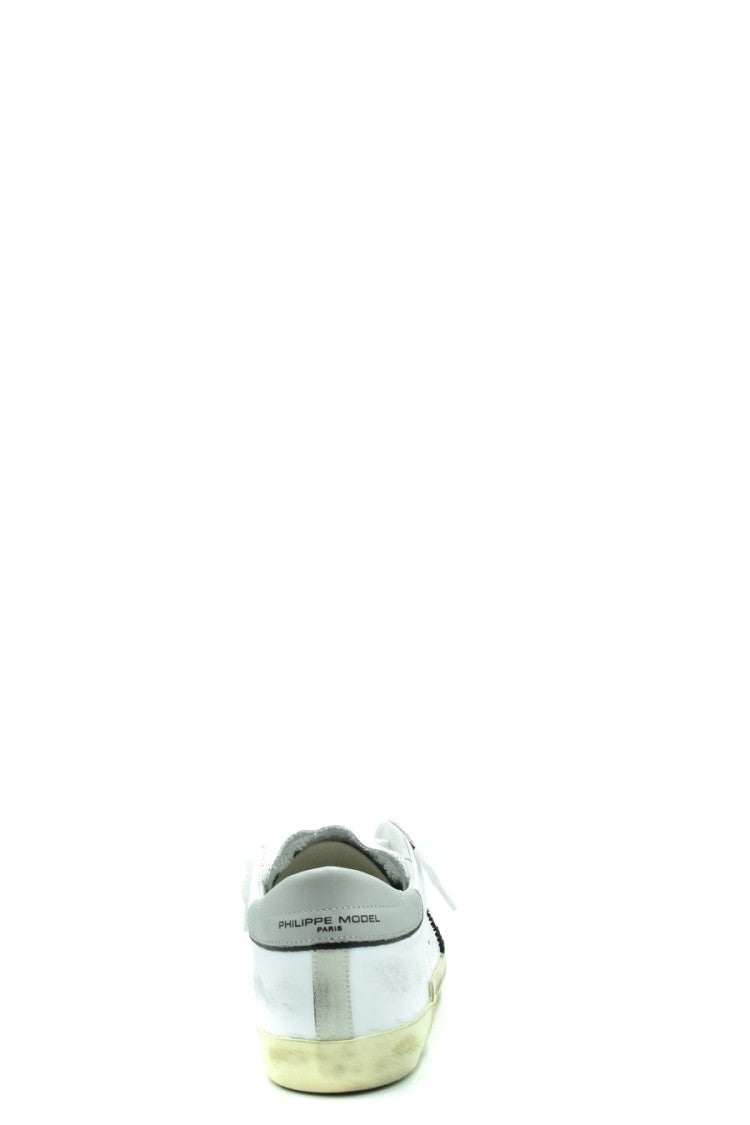 Philippe Model Low-Top Leather Sneakers With Triangular Logo Detail