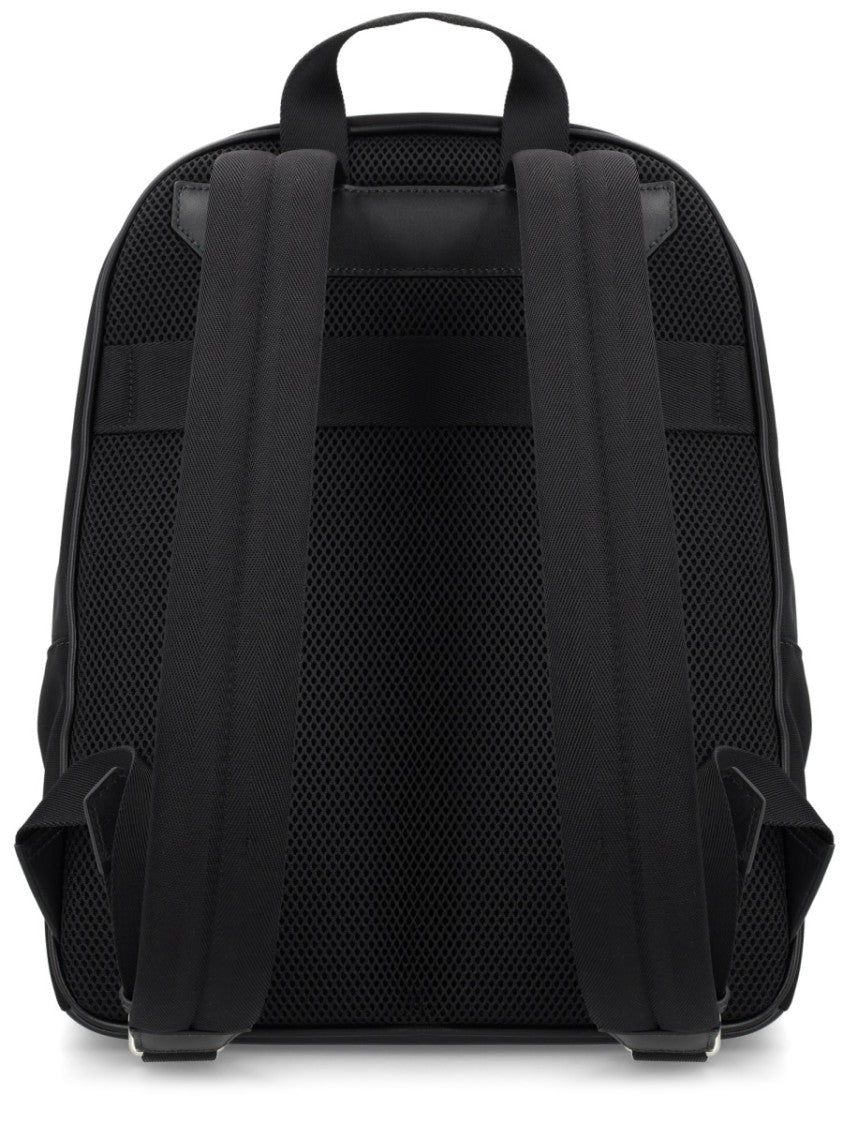 Bally Black Backpack With Vertical Stripe