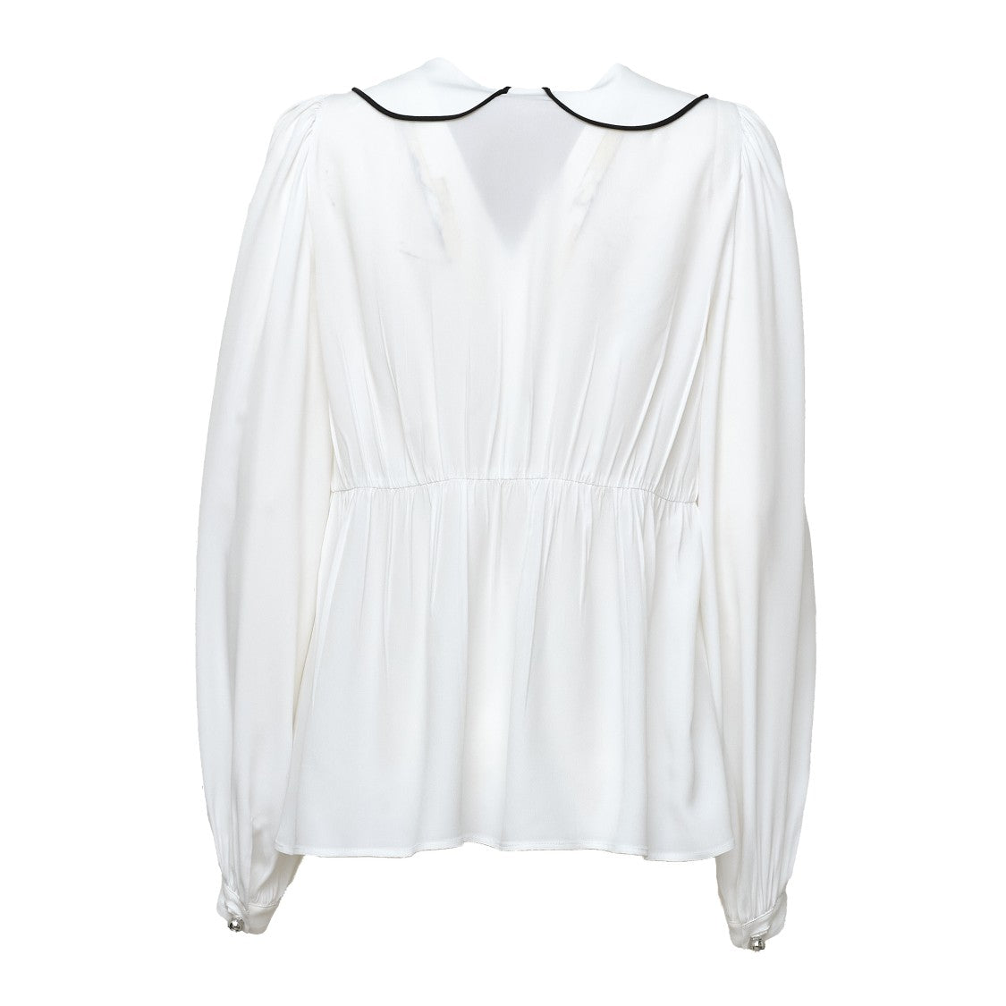 N°21 Jewel Button Gathering Waist Shirt