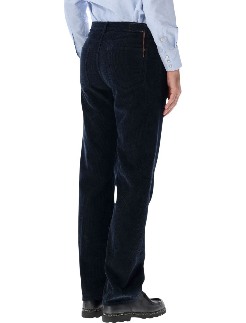 Fortela Mcqueen Classic Corduroy Rivet Pocket Straight-Leg Pants