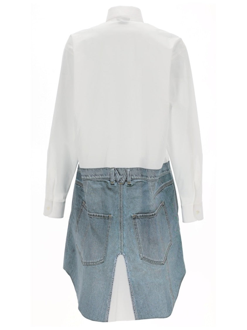 Moschino White Shirt Denim Skirt Day Dress
