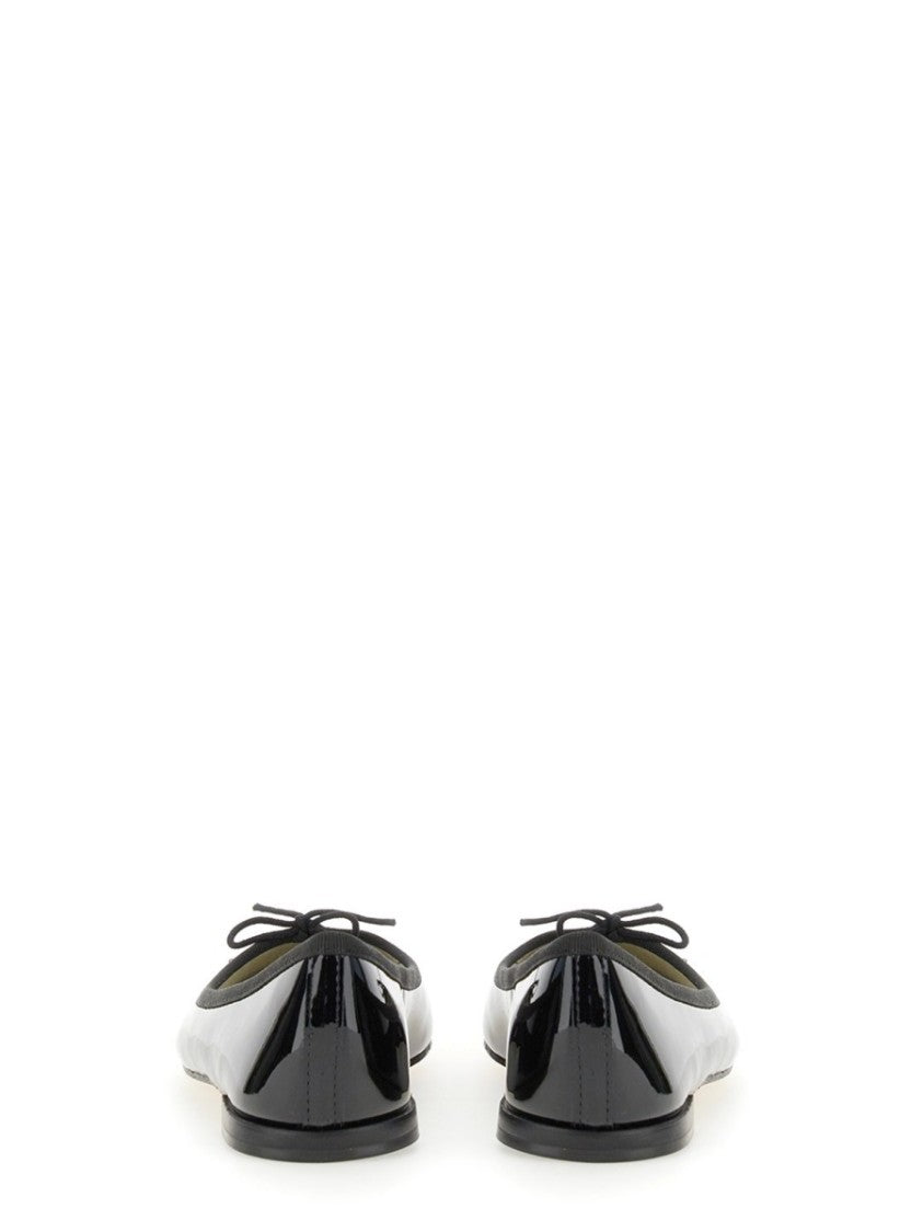 Repetto Patent Leather Ballerina Flats With Bow Detail