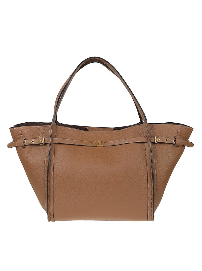 Tod's Brown Leather T-Timeless Tote Bag