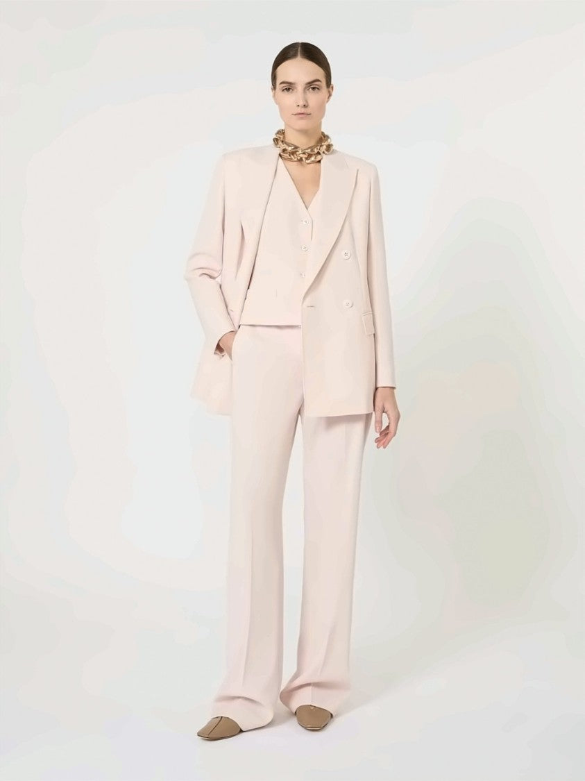 Max Mara Minimalist Tailored Vest With V-Neckline And Adjustable Detail