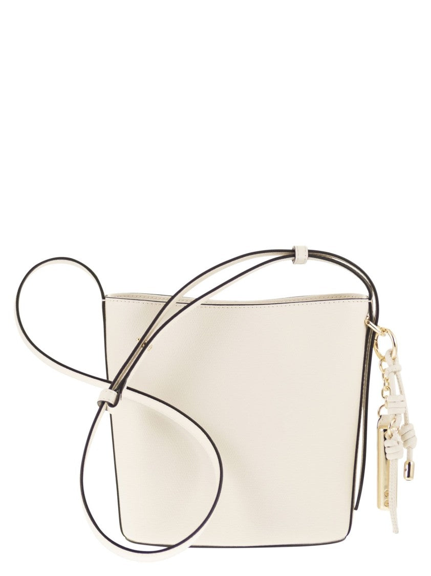 Furla Mini Bucket Bag With Printed Leather Finish