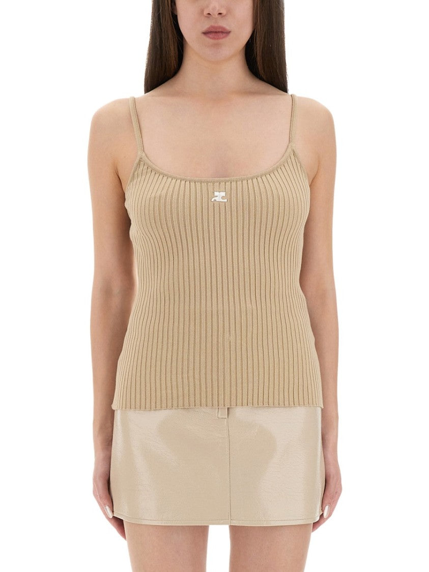 Courrèges "Reedition" Knit Tank Top