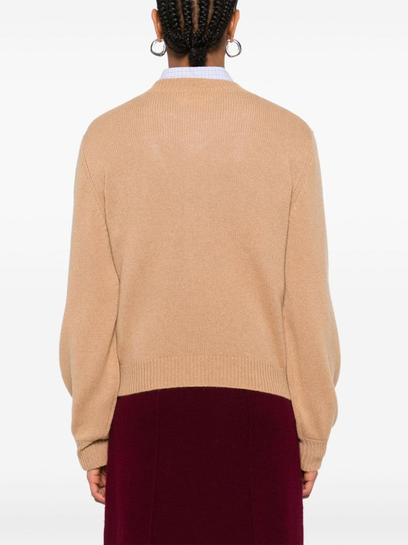 Marni Cashmere Knit Sweater With V-Neckline