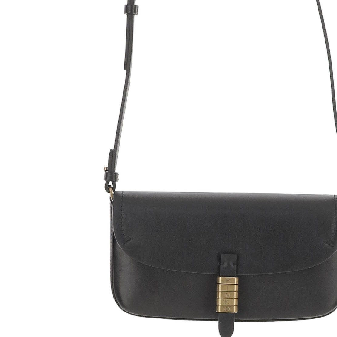 Pinko Saddle Leather Shoulder Bag