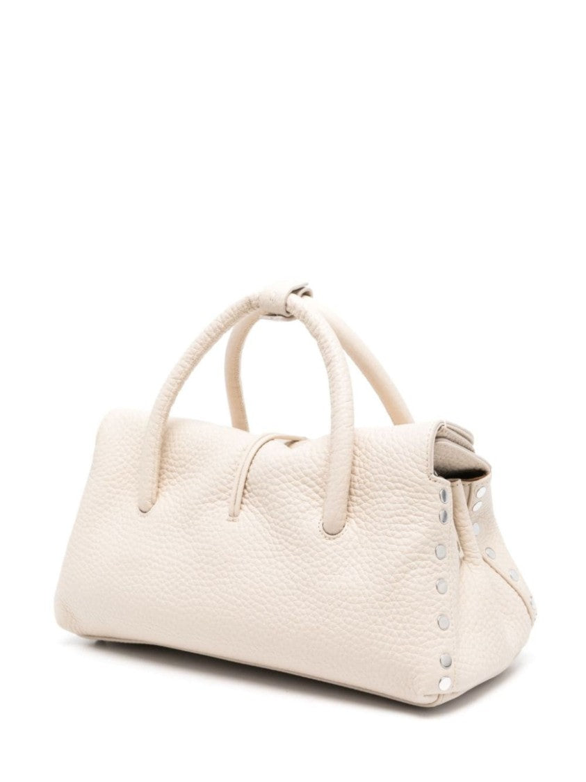 Zanellato Light Pink Studded Trim Shoulder Bag