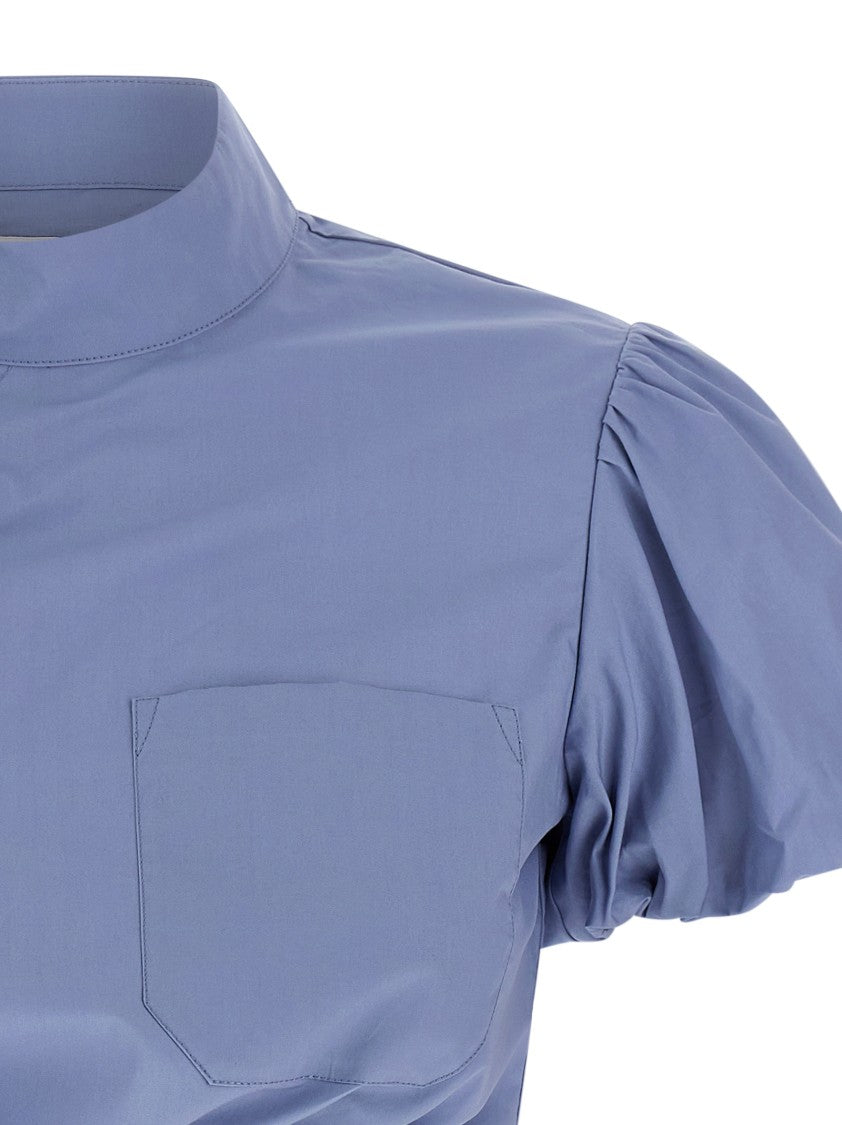 Self-Portrait 'Blue Cotton Tie Side' Top