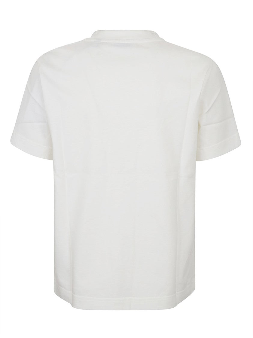 Burberry Cropped Soft Cotton Top With Bold Logo