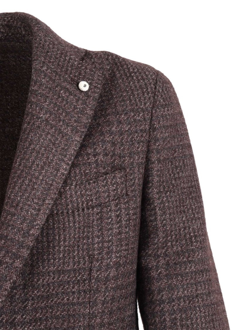 L.B.M. 1911 Checkered Cashmere Silk Tailored Jacket