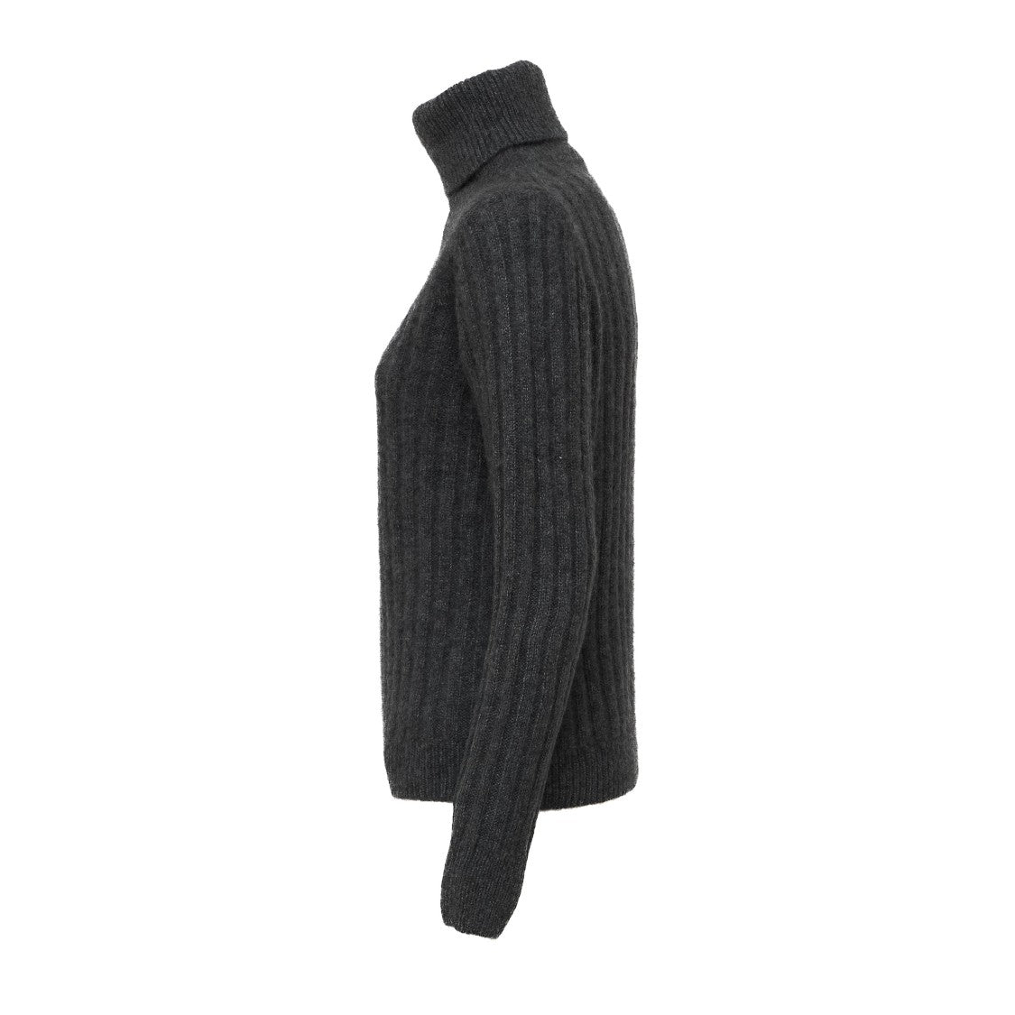 Allude Ribbed Cashmere Silk Turtleneck Sweater