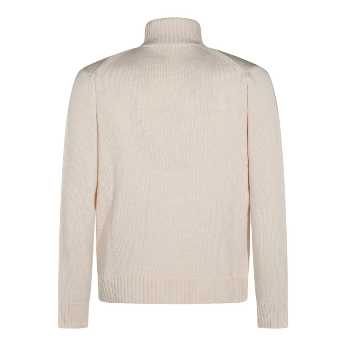 Zanone High Ribbed Collar Sweater With Button Closure