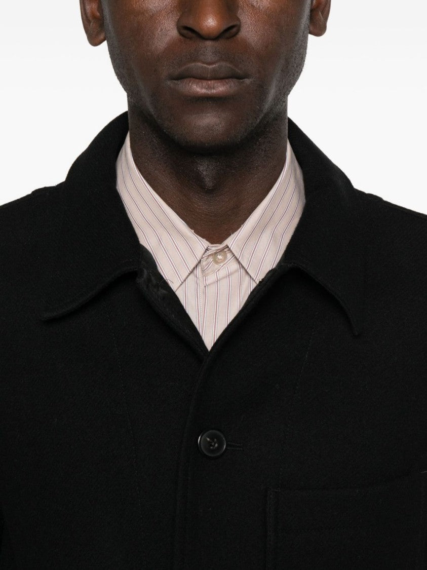 Dries Van Noten Black Patch Pocket Long Sleeve Jacket