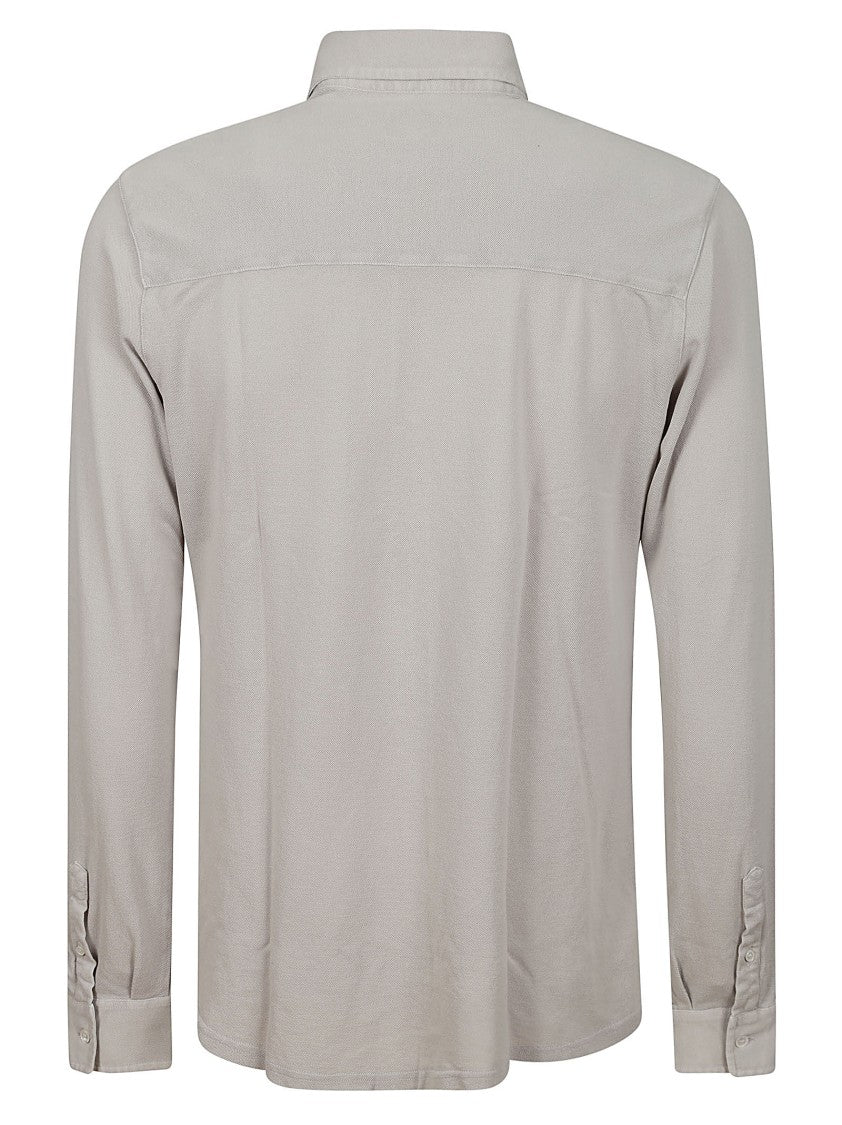 Fedeli Long-Sleeved Cotton Shirt With Classic Collar