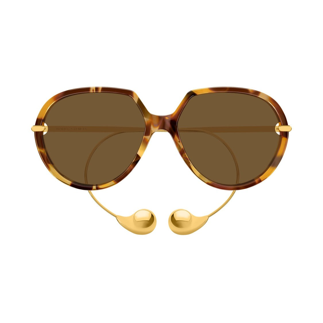 Bottega Veneta Bv1436s Oversized Tortoiseshell Sunglasses