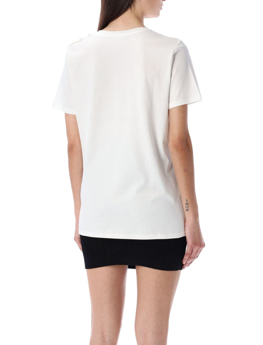 Balmain Flocked Graphic Print T-Shirt