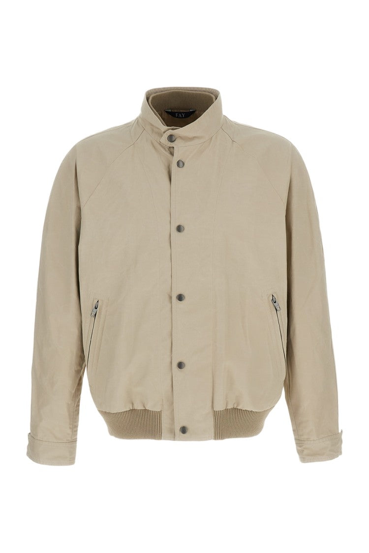 Fay Structured Beige Jacket With Clean Minimalist Design