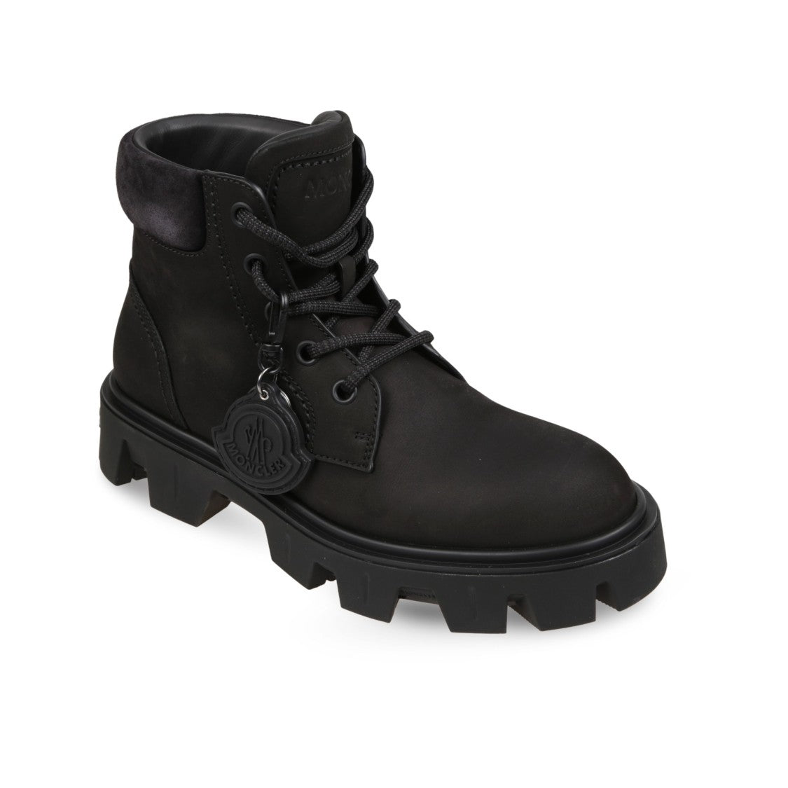 Moncler Rugged Ankle Boots With Sculpted Lug Sole