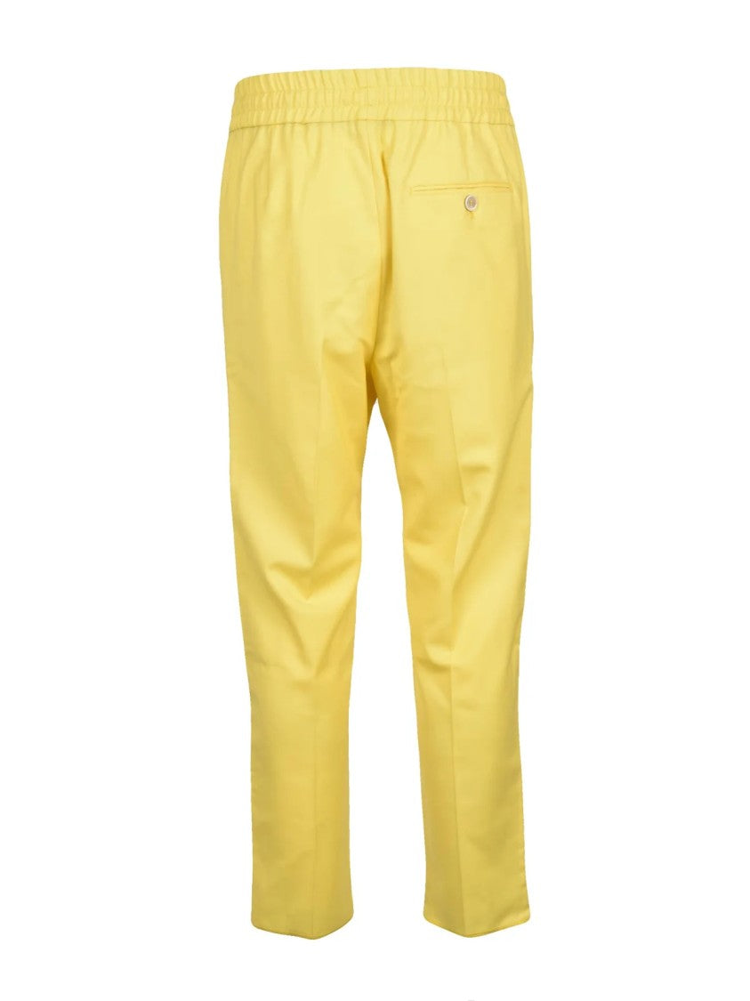 Vivienne Westwood Cropped George Trousers With Elastic Waistband In Vibrant Yellow