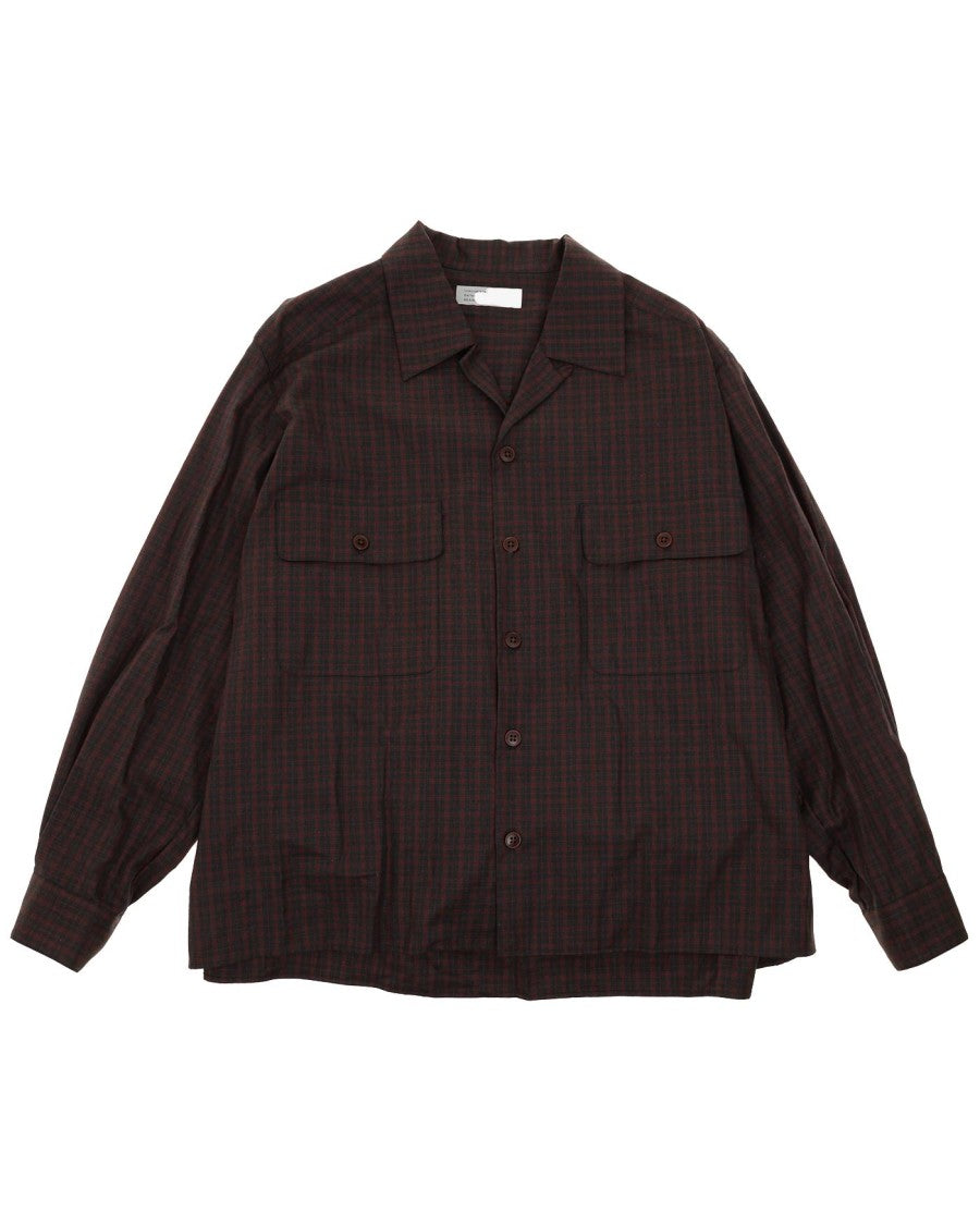 Beams Checked Pattern Long Sleeve Shirt