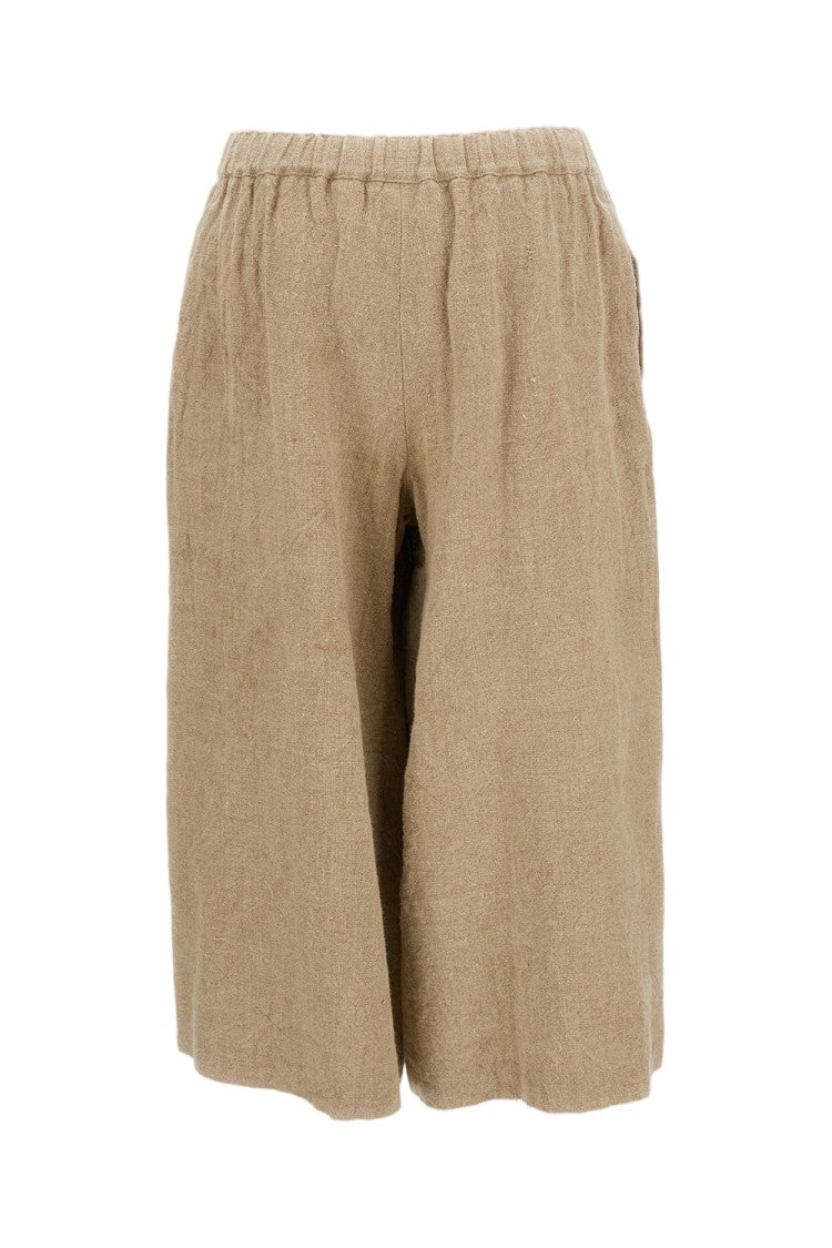 Comme Des Garçons Beige Culotte Linen Trousers